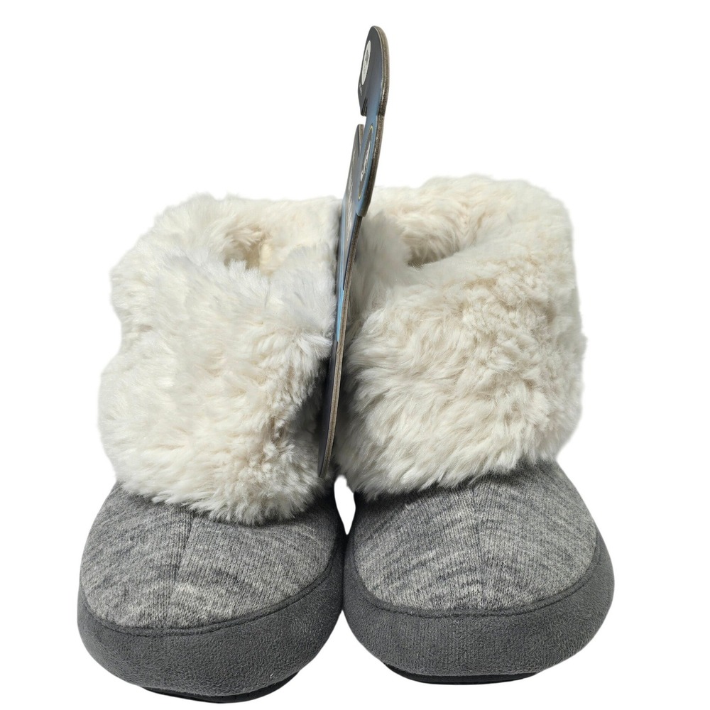 Isotoner Womens 360 Surround Comfort Memory Foam Slippers Heather Grey 5-6 S NWT